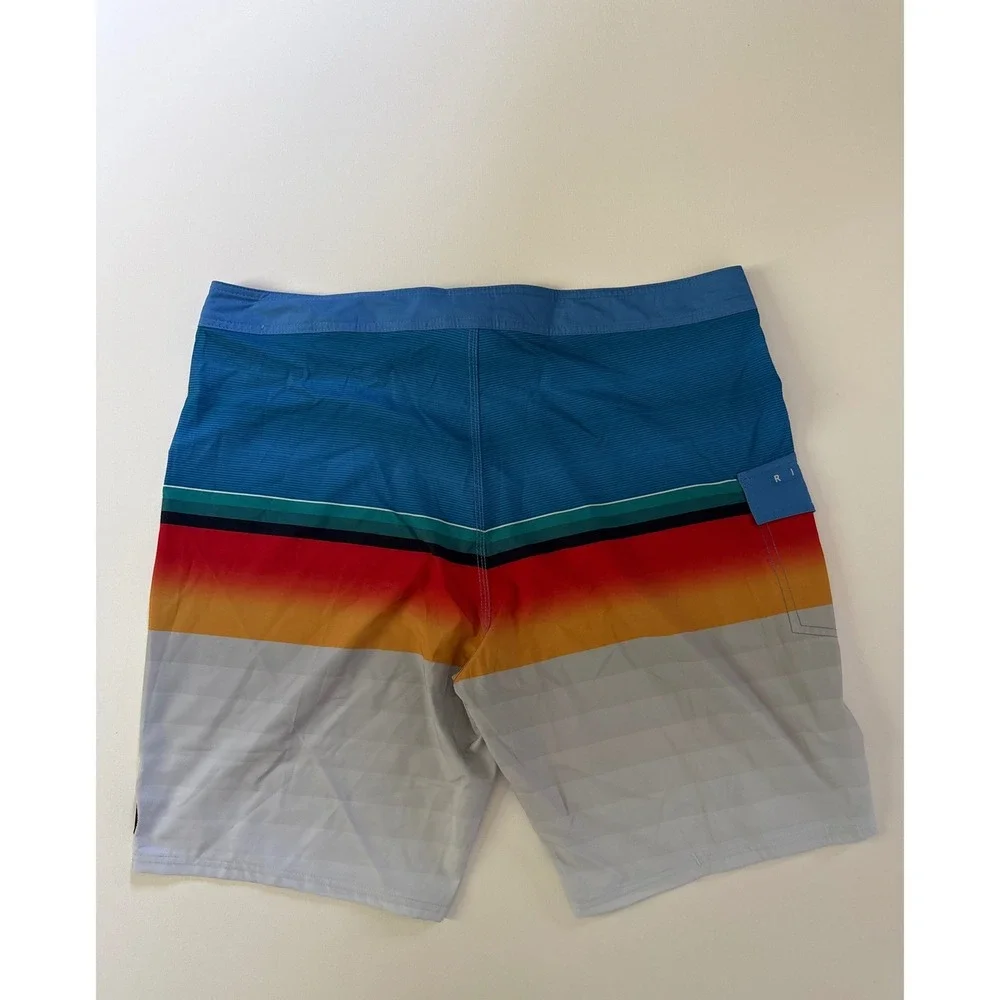 Rip Curl Daybreakers Boardshorts Blue Sunset Striped Mens 38 06UMBO 21 Outseam